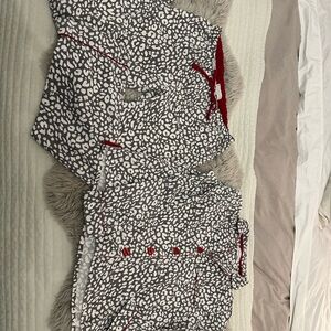 P.J. Salvage Kids Pajama Set - Gray and Red Leopard Print